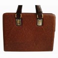 3396 brown Italian bag genuine leather VIT. ST. CACHEM. TM by Gilda Tonelli