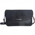 0147 Leather Clutch Evening Bag black Gilda Tonelli