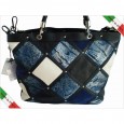 5901 Italian bag genuine leather VIT. ST. ATOLLO BLU by Gilda Tonelli