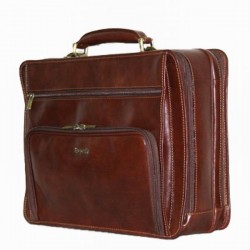 Gilda Tonelli Briefcase genuine leather 2233 CARTELLA VAC CALIF marrone